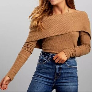 Free People Snowbunny Off the Shoulder Sweater